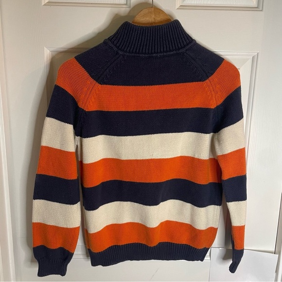 GAP Blue, White, Orange Striped Pull-over Sweater Size 10L - Picture 6 of 7